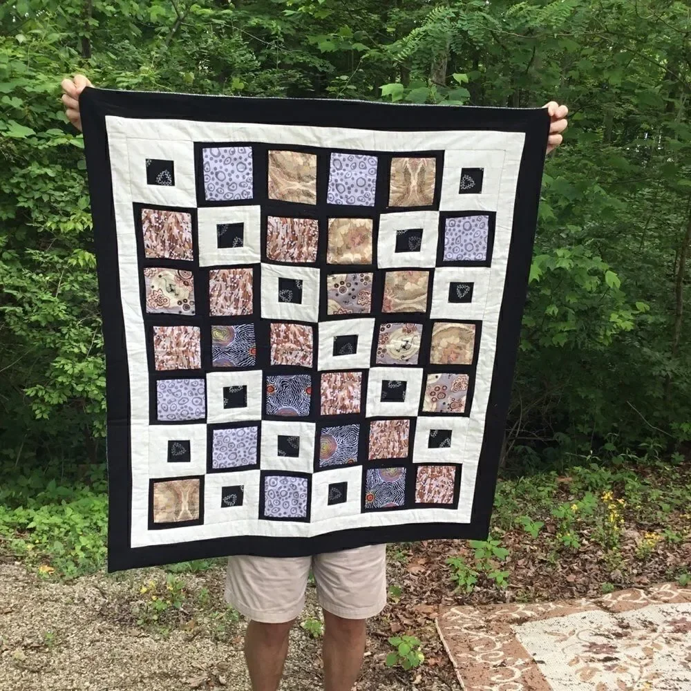 NWT. Hand Crafted Aboriginal Prints Quilt